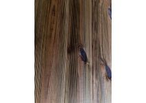 Paquet de 5 lames terrasse pin marron striée 27x145mm 3,30m