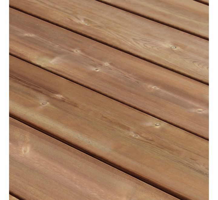 Paquet de 5 lames terrasse pin marron lisse 27x145mm 4,20m
