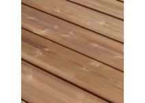 Paquet de 5 lames terrasse pin marron lisse 27x145mm 3,30m